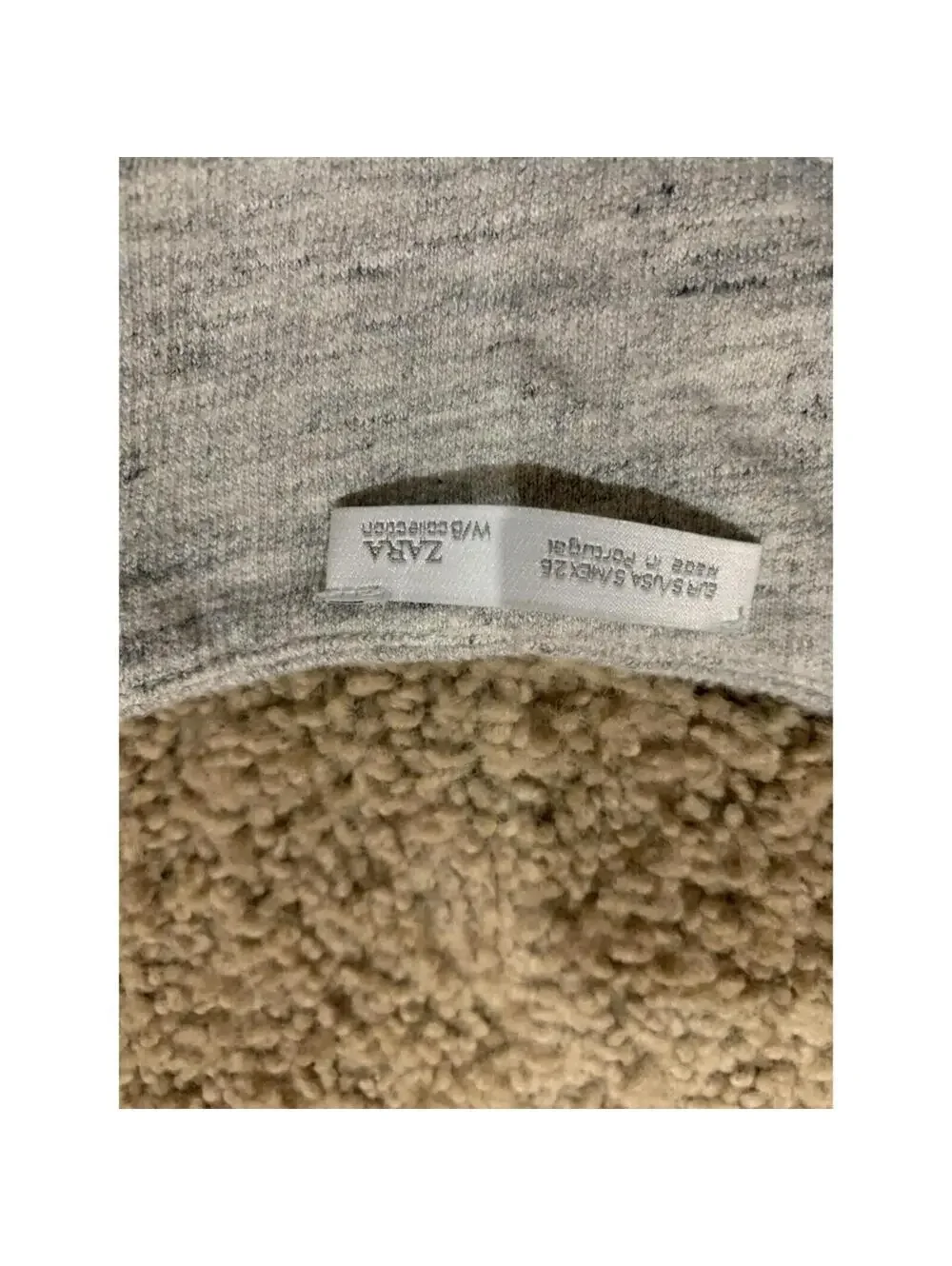 Women's ZARA short sleeve top tunic gray/ white S SMALL shirt